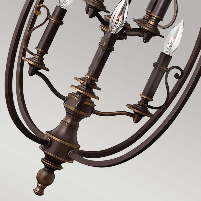 Plymouth 8 Light Pendant - Olde Bronze