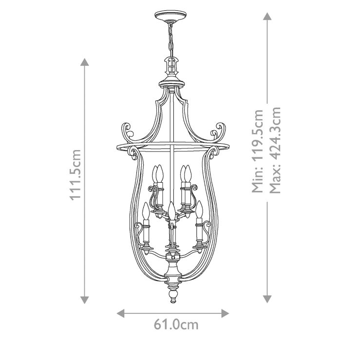 Plymouth 8 Light Pendant - Olde Bronze