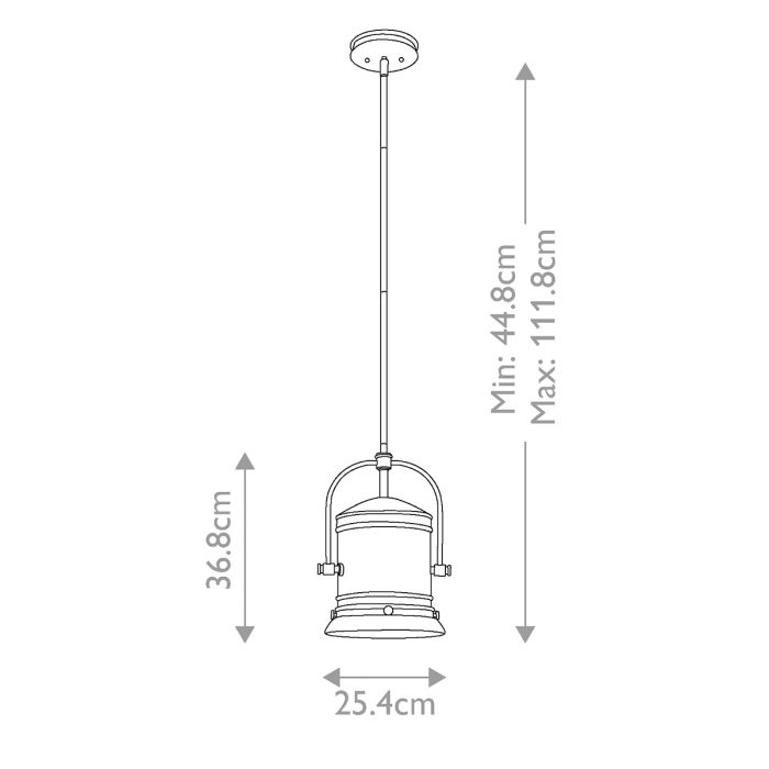 Pullman 1 Light Pendant - Brushed Nickel - Brushed Nickel
