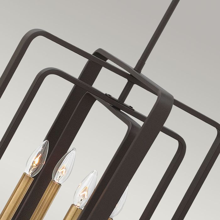 Quentin 4 Light Tall Pendant Chandelier - Buckeye Bronze