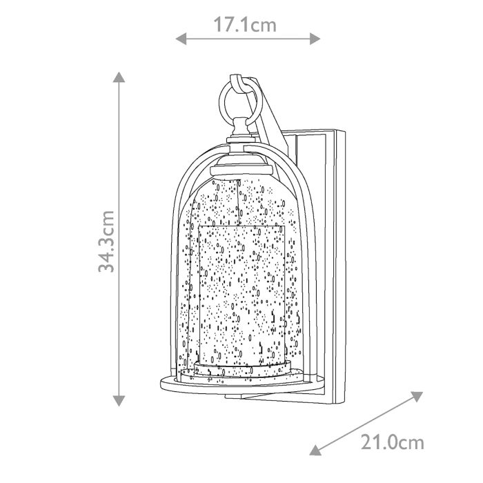 Quincy 1 Light Small Wall Lantern - Oil Rubbed Bronze