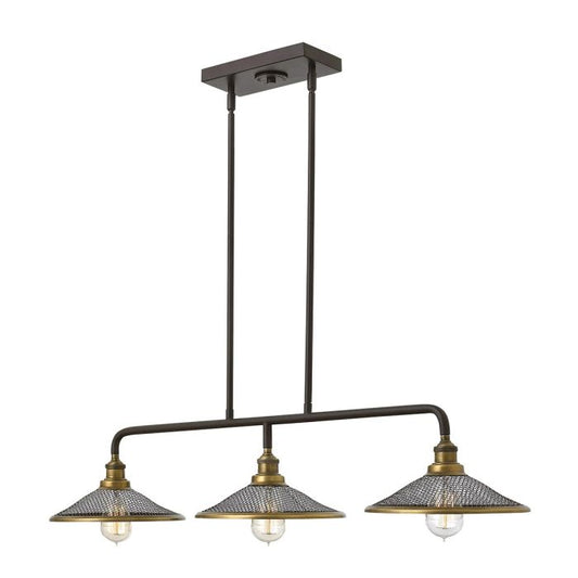 Rigby 3 Light Island Chandelier - Buckeye Bronze and Brass