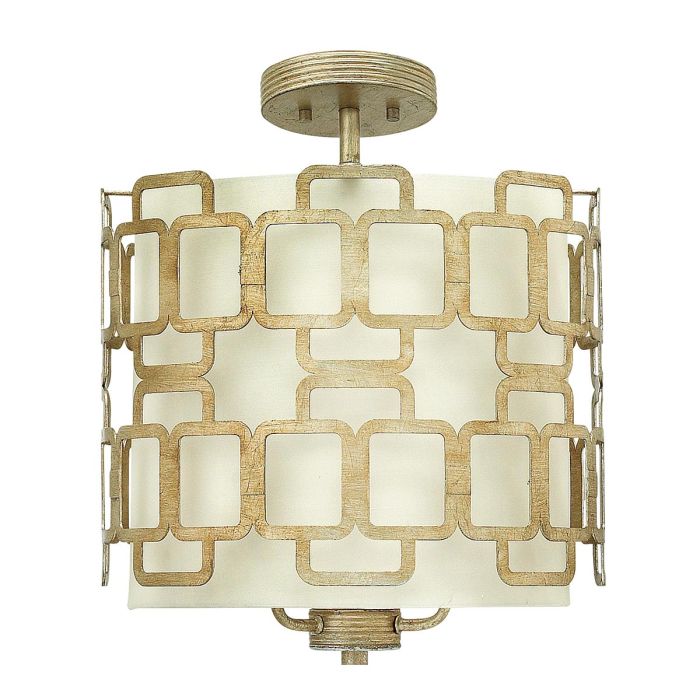 Sabina 3 Light Pendant - Silver Leaf