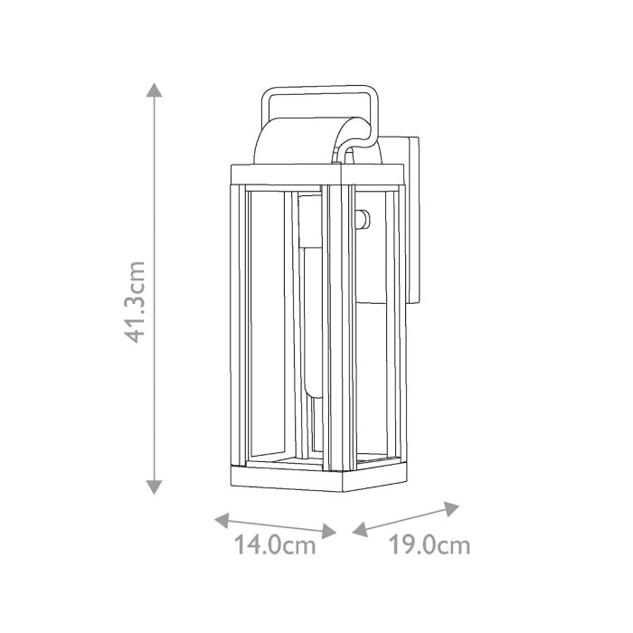 Sag Harbor 1 Light Small Wall Lantern - Black