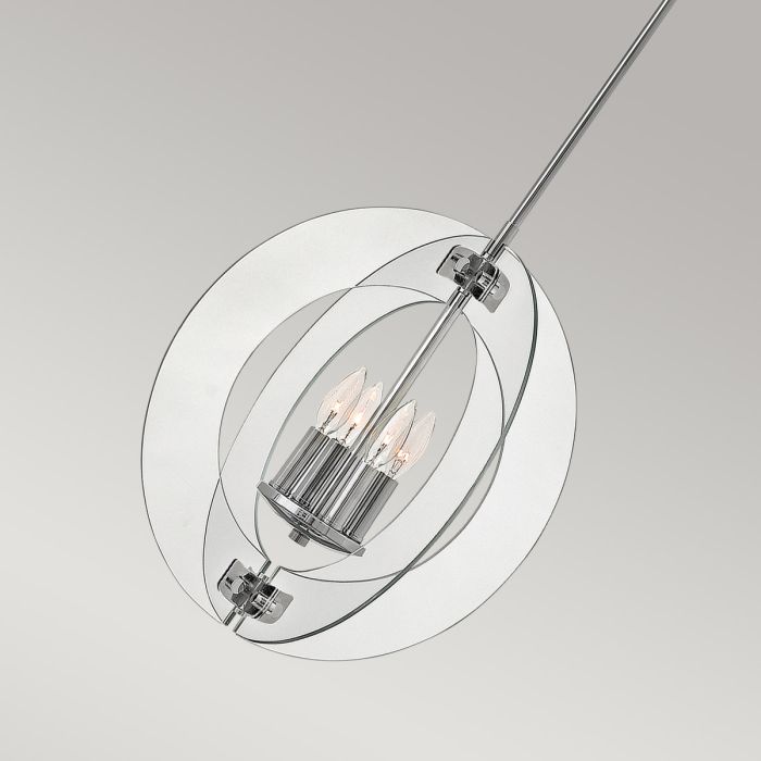 Solstice 4 Light Pendant Chandelier - Polished Chrome