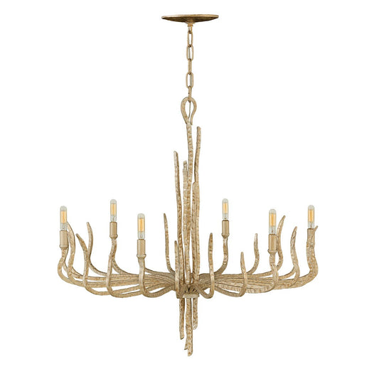 Spyre 6 Light Chandelier – Champagne Gold