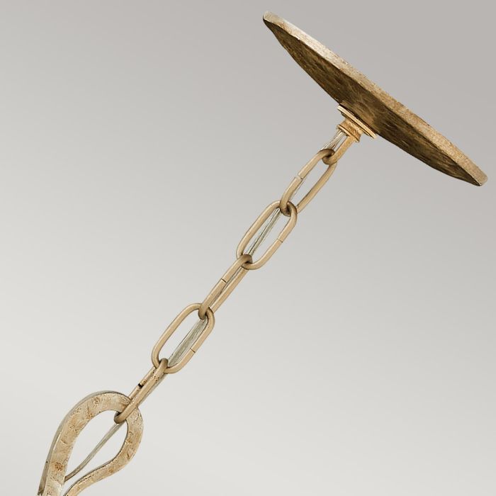 Spyre 6 Light Chandelier - Champagne Gold