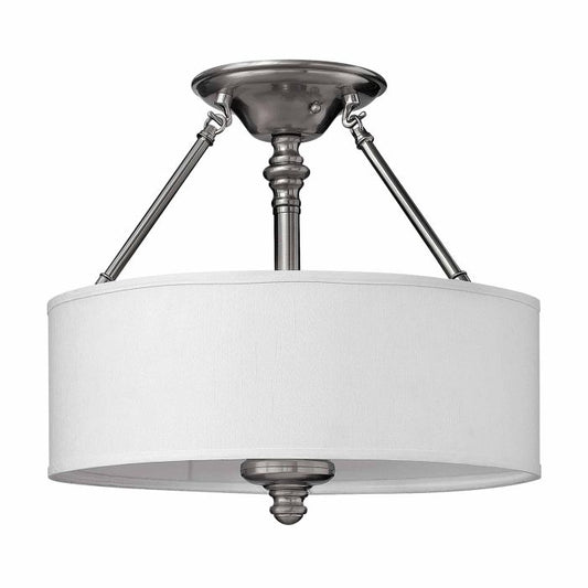 Sussex 3 Light Semi-Flush - Brushed Nickel
