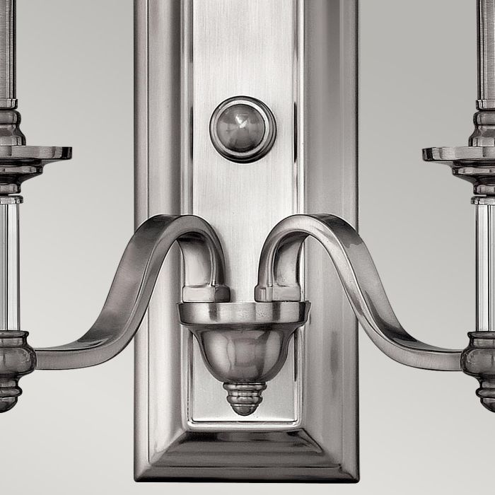 Sussex 2 Light Wall Light - Brushed Nickel