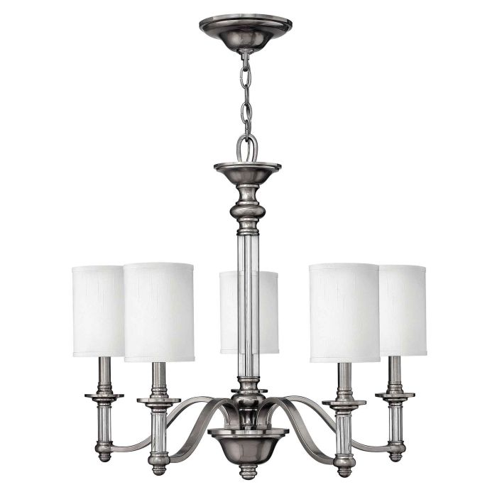 Sussex 5 Light Chandelier - Brushed Nickel