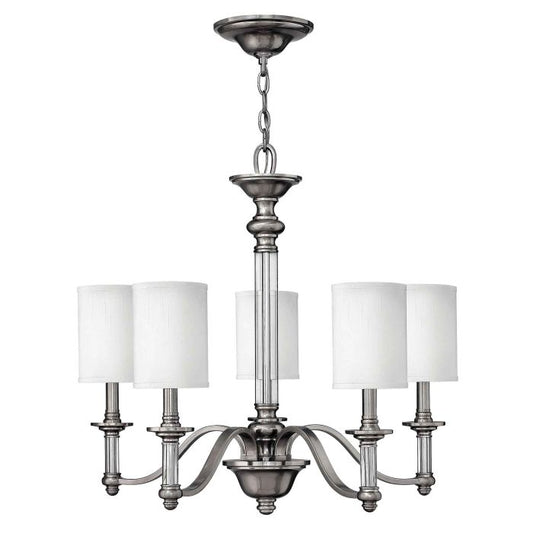 Sussex 5 Light Chandelier - Brushed Nickel