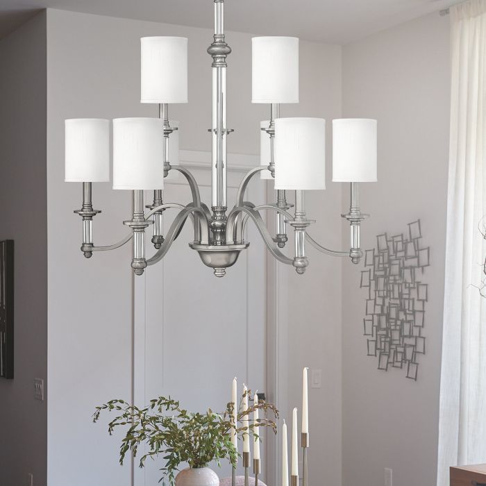Sussex 9 Light Chandelier - Brushed Nickel