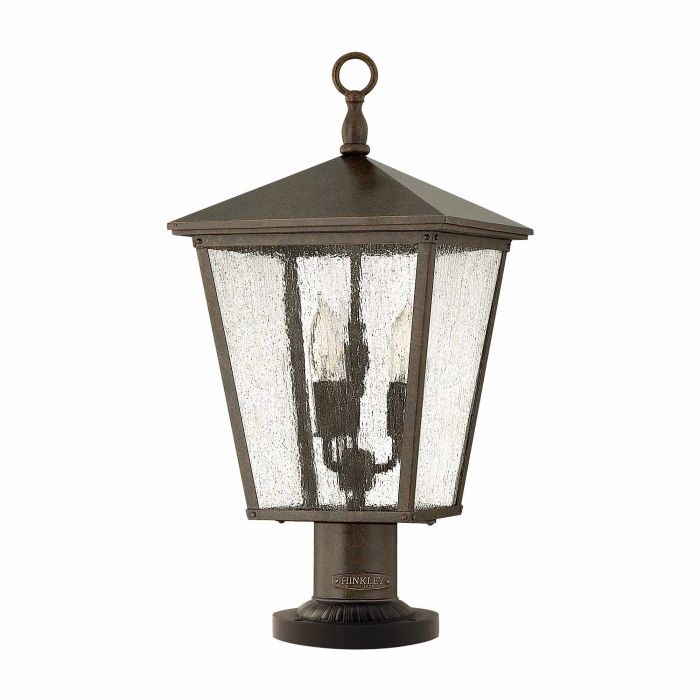 Trellis 3 Light Large Pedestal - Regency Bronze