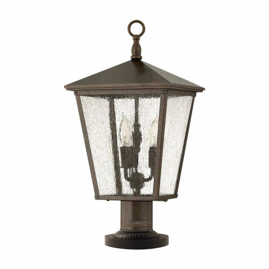 Trellis 3 Light Large Pedestal - Regency Bronze