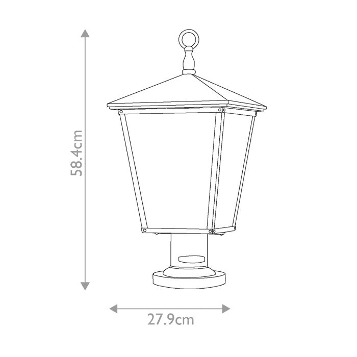 Trellis 3 Light Large Pedestal - Regency Bronze