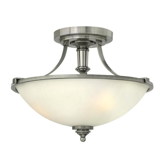 Truman 3 Light Semi-Flush - Antique Nickel