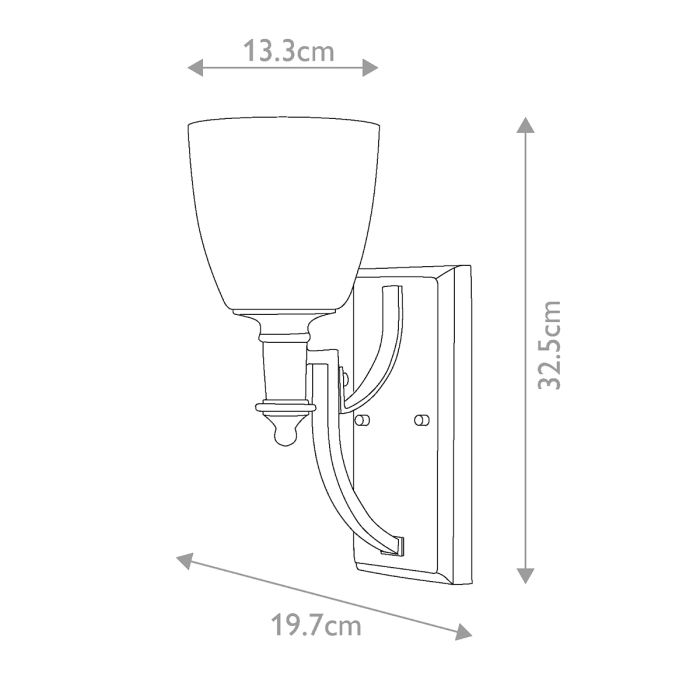 Truman 1 Light Wall Light - Antique Nickel
