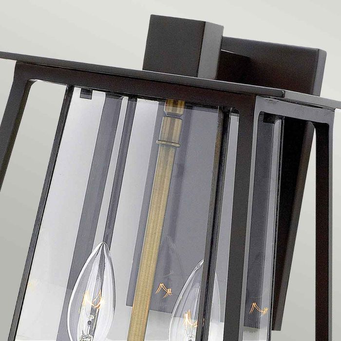 Walker 2 Light Large Wall Lantern - Buckeye Bronze with Heritage Brass