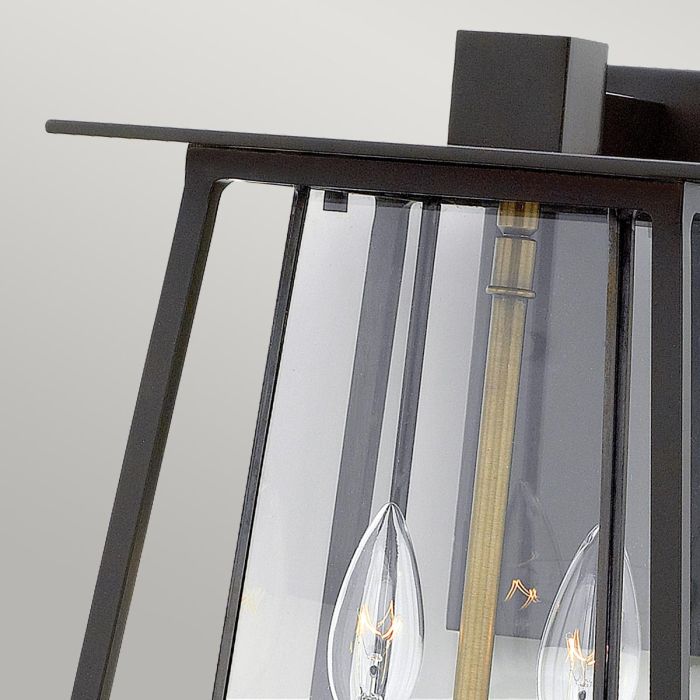 Walker 2 Light Large Wall Lantern - Buckeye Bronze with Heritage Brass