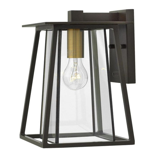 Walker 1 Light Medium Wall Lantern - Buckeye Bronze with Heritage Brass