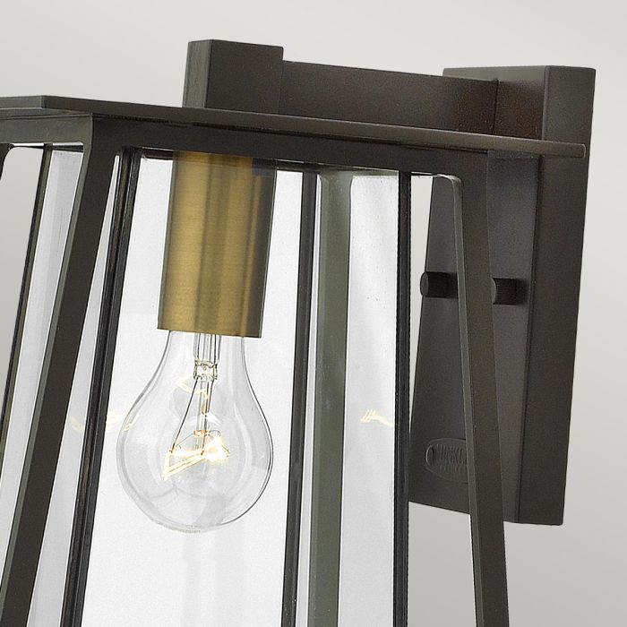 Walker 1 Light Medium Wall Lantern - Buckeye Bronze with Heritage Brass