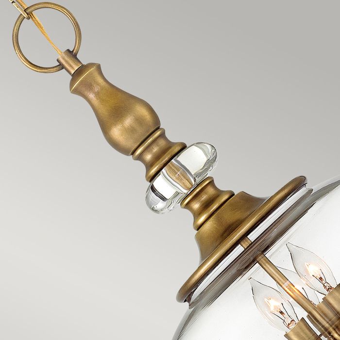 Wexley 3 Light Pendant - Heritage Brass