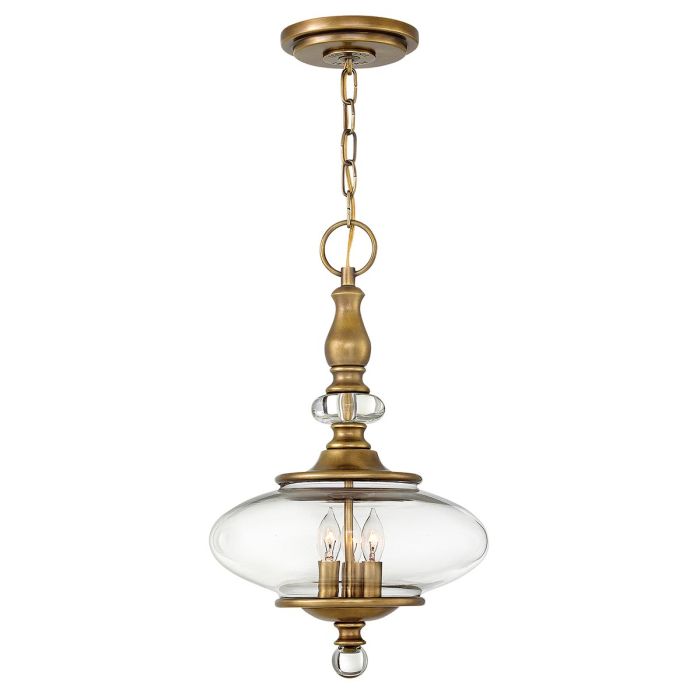 Wexley 3 Light Pendant - Heritage Brass