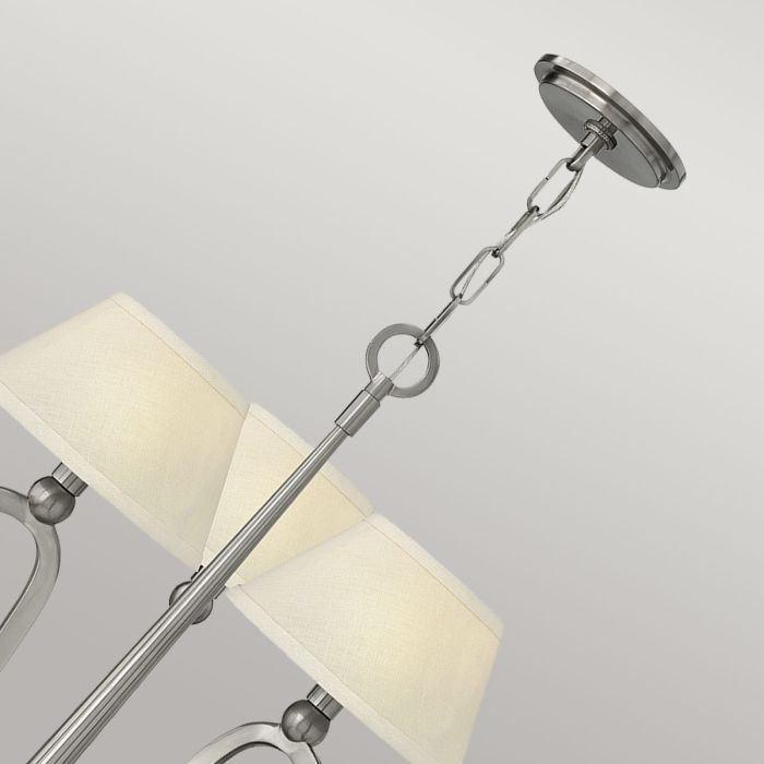 Whitney 3 Light Chandelier - Brushed Nickel