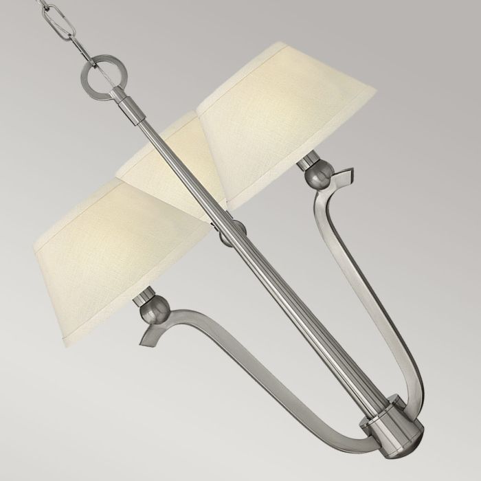 Whitney 3 Light Chandelier - Brushed Nickel