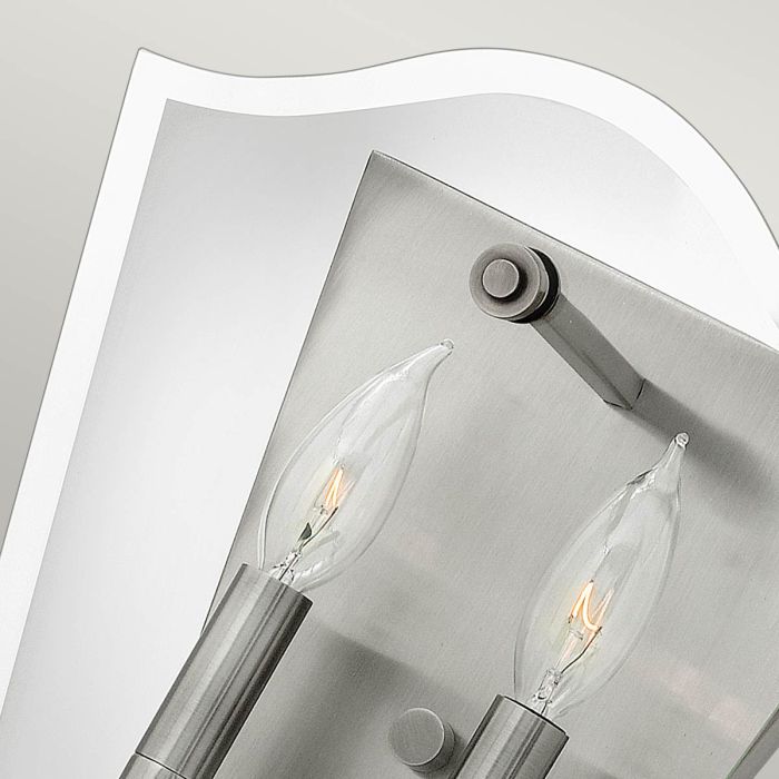 Wingate 2 Light Wall Light - Polished Antique Nickel