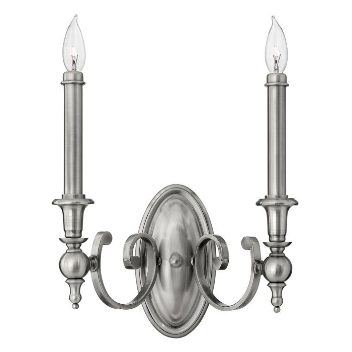 Yorktown 2 Light Wall Light - Antique Nickel