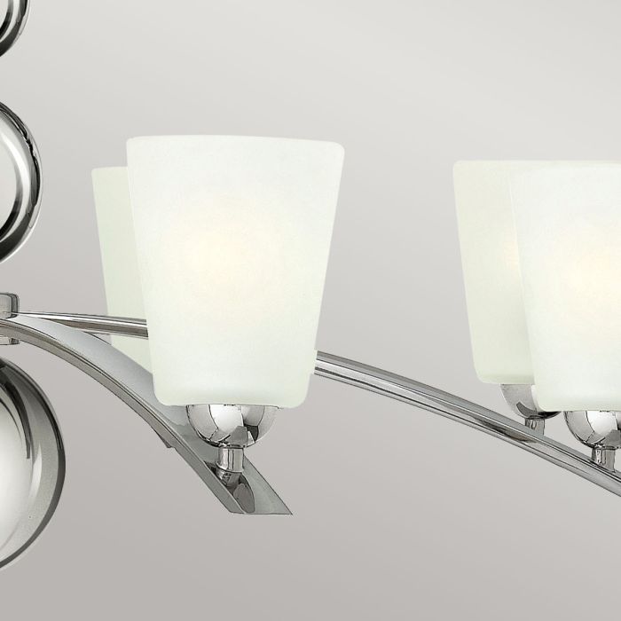 Zelda 8 Light Chandelier - Polished Nickel