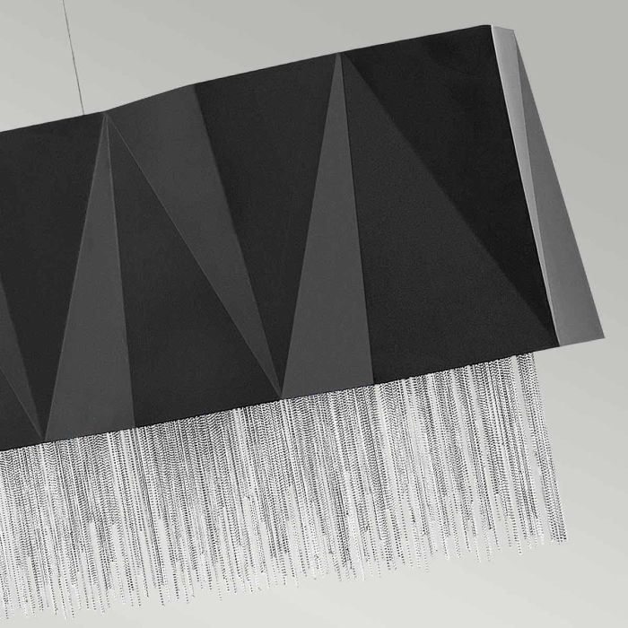 Zuma 6 Light Pendant - Satin Black / Silver