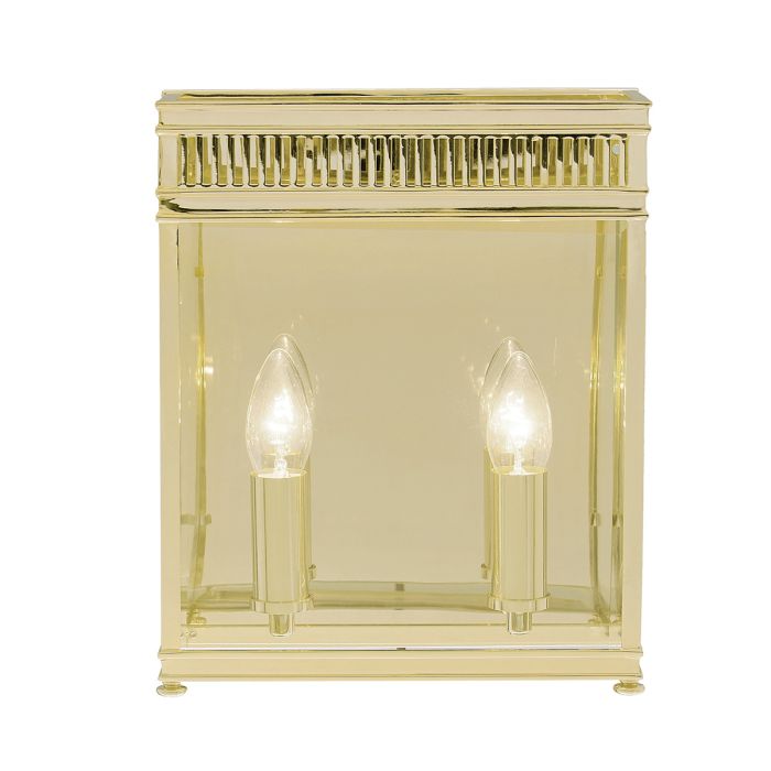 Holborn 2 Light Medium Half Lantern - Polished Brass