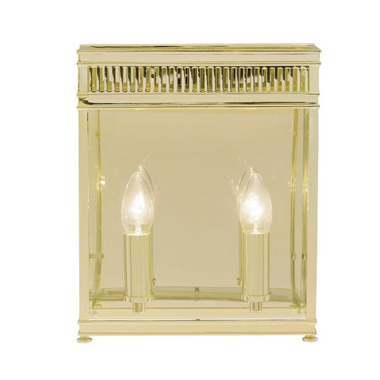 Holborn 2 Light Medium Half Lantern - Polished Brass