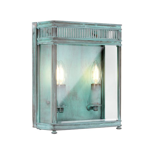 Holborn 2 Light Medium Half Lantern - Verdigris