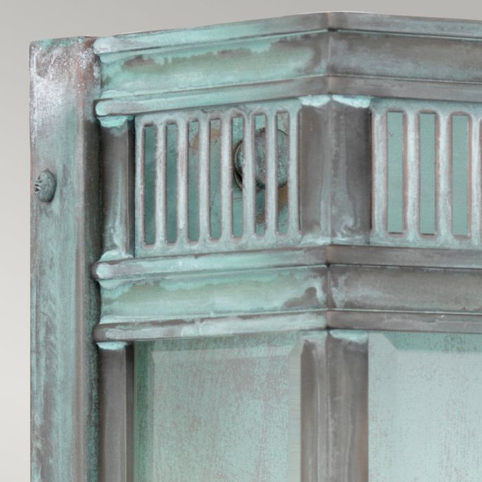 Holborn 2 Light Medium Half Lantern - Verdigris