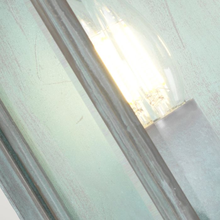 Holborn 2 Light Medium Half Lantern - Verdigris