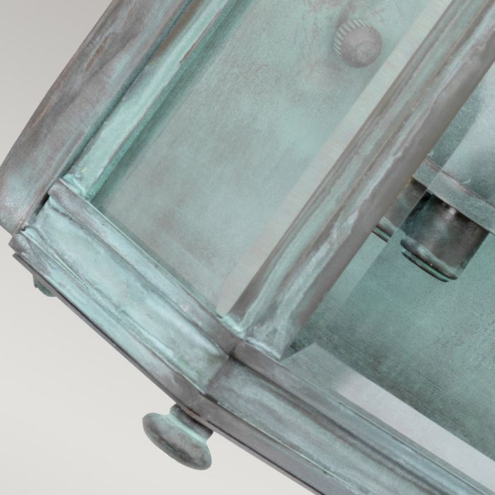 Holborn 2 Light Medium Half Lantern - Verdigris