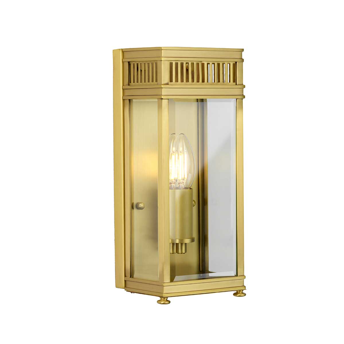 Holborn 1 Light Small Half Lantern – Brushed Brass