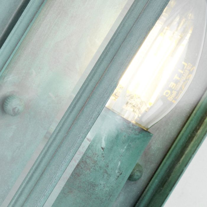 Holborn 1 Light Small Half Lantern - Verdigris