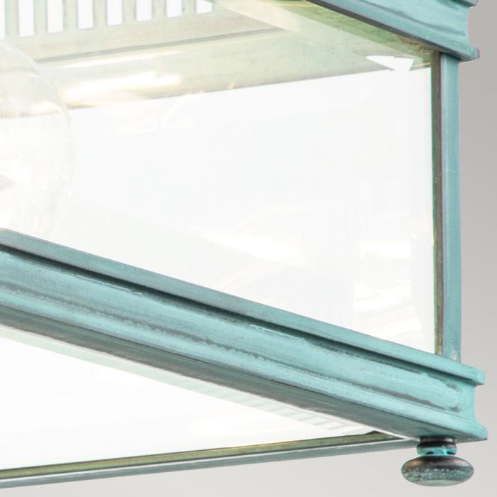 Holborn 2 Light Flush - Verdigris