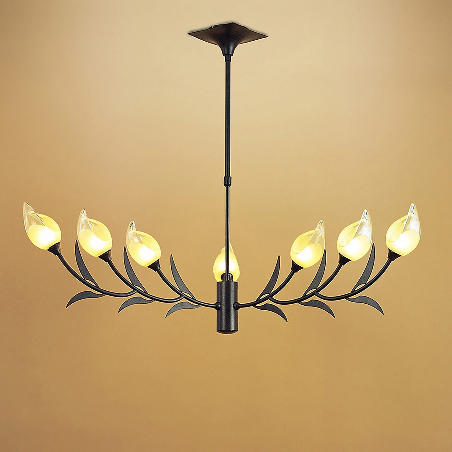 Holland Telescopic Pendant 9 Light G9, Brown/Black Oxide by Mantra