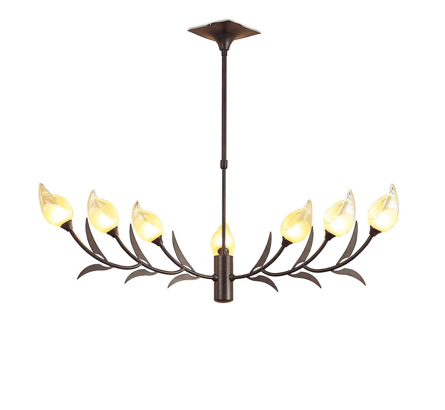 Holland Telescopic Pendant 9 Light G9, Brown/Black Oxide by Mantra