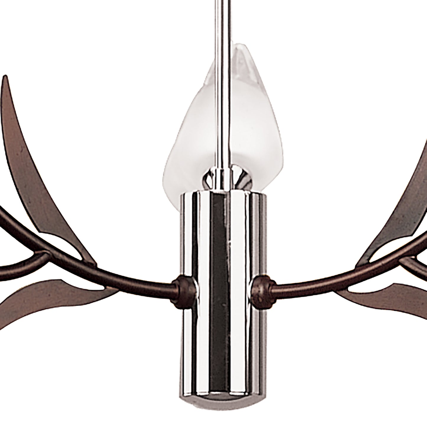 Holland Telescopic Pendant 9 Light G9, Polished Chrome/Wenge by Mantra