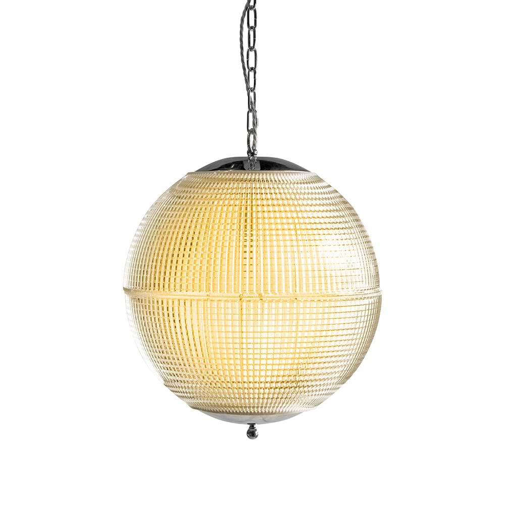 Soho Lighting Hollen Globe Classic Nickel Glass Pendant Light - The Schoolhouse Collection