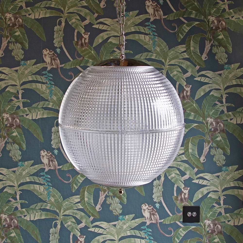 Soho Lighting Hollen Globe Classic Nickel Glass Pendant Light - The Schoolhouse Collection