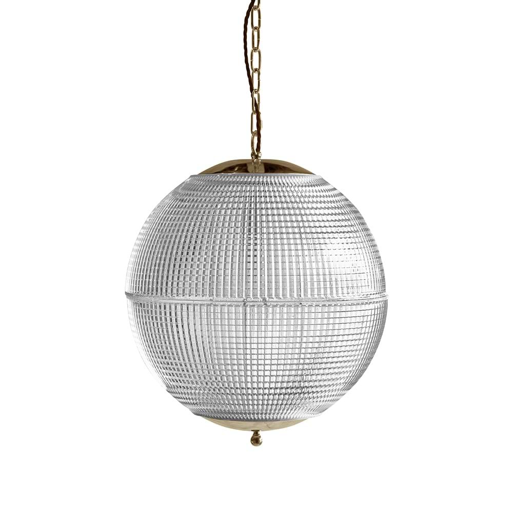 Soho Lighting Hollen Globe Classic Polished Brass Glass Pendant Light - The Schoolhouse Collection