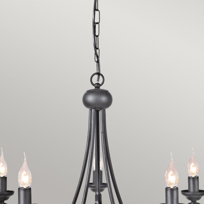 Harlech 5 Light Chandelier - Black