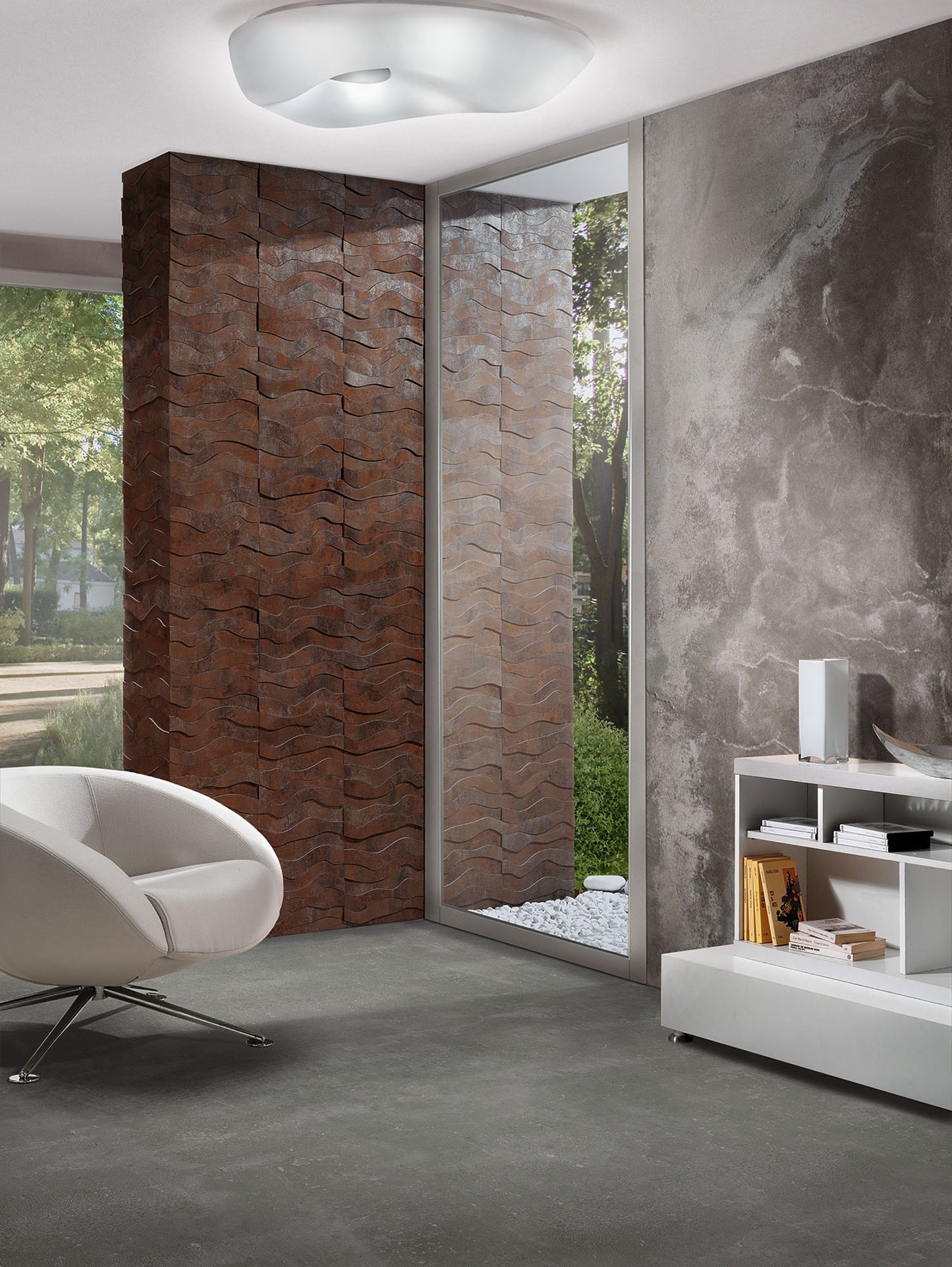 Huevo Stool 1 Light E27 Outdoor IP65, Opal White by Mantra